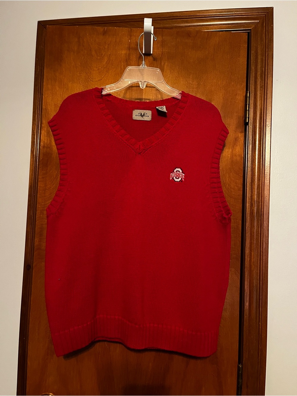 OSU Red V-Neck Knit Sweater Vest